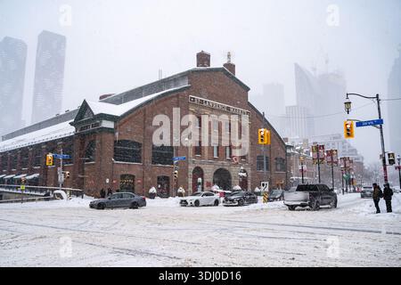 Vista sul mercato di St. Lawrence a Toronto. Toronto, Canada - 16 febbraio 2025. Foto Stock