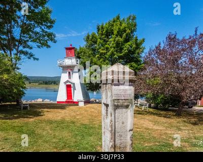 Faro nella storica Annapolis Royal, nuova Scozia, Canada Foto Stock
