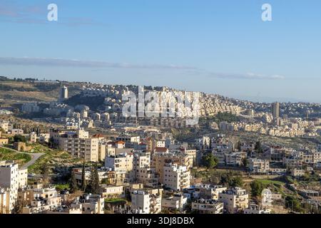 Vista della città di Betlemme Foto Stock
