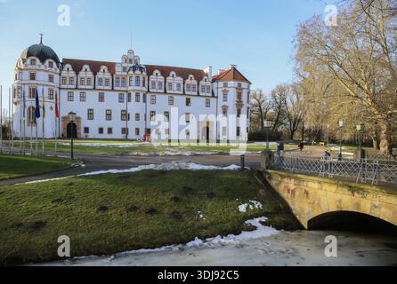 Castello celle, ex residenza della casa di Brunswick-Lueneburg, Schlossgraben, città vecchia di celle, bassa Sassonia, Germania Foto Stock