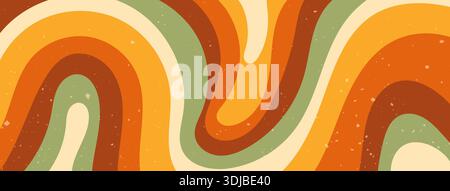 Striscione astratto zebrato con colori diversi. Illustrazione Vettoriale