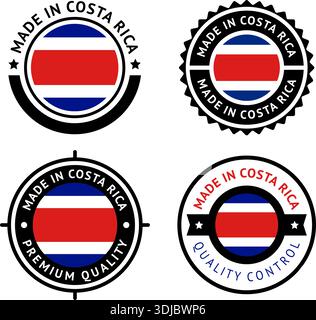 Bandiera nazionale della Repubblica di Costa Rica Illustrazione Vettoriale