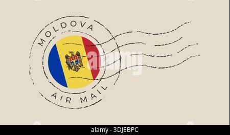 Akachafactory Adesivo Ovale Bandiera Moldavia MD – Resistente Ad Acqua E Sole, 12x8 Cm