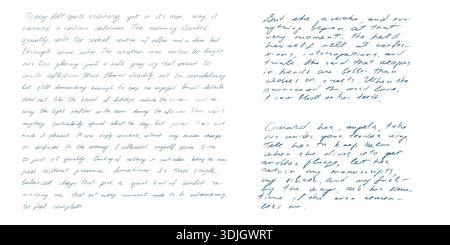 Carta per saggi vintage scritta a mano, antichissima scrittura corsiva piena di scarabocchi senza senso, totalmente illeggibile e illeggibile Illustrazione Vettoriale