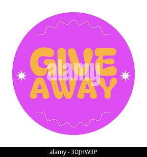 Immagine adesiva colorata del cerchio promozionale in omaggio Illustrazione Vettoriale