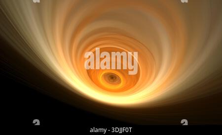 il vortice girevole mostra la luce con colori caldi che si mescolano insieme. il centro è luminoso e attira l'occhio fino alla profondità della spirale. lo sfondo rimane scuro t Foto Stock