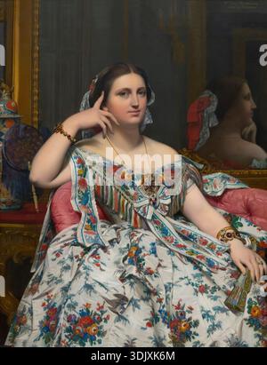 Ritratto di Madame Moitessier, nee de Foucauld, Jean-Auguste-Dominique Ingres, 1856 Foto Stock