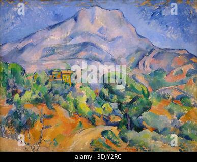 Mont Sainte-Victoire sopra Tholonet Road, di Paul Cezanne, 1896-1898 Foto Stock
