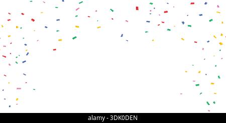 Colorata grafica vettoriale di coriandoli isolata su sfondo bianco vivaci elementi da festa Illustrazione Vettoriale