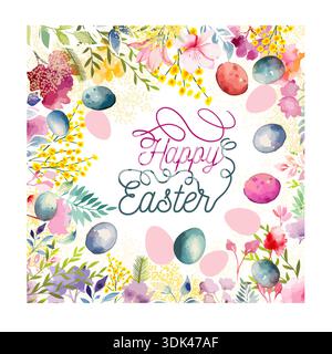 Buona Pasqua. Pasqua con uovo. disegnato a mano. Non ai, illustrazione vettoriale. Illustrazione Vettoriale