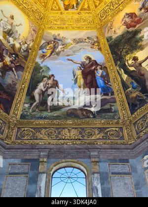 Affresco del pittore Pietro Benvenuti, nella cupola della Cappella dei principi (Cappella dei principi), una delle Cappelle Medicee di Firenze Foto Stock
