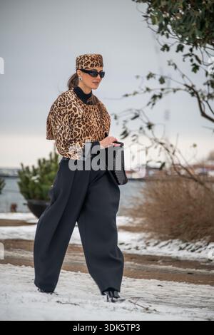 Nina Sandbech arriva alla Copenhagen Fashionweek 2026 Foto Stock
