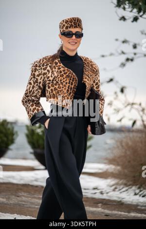 Nina Sandbech arriva alla Copenhagen Fashionweek 2026 Foto Stock