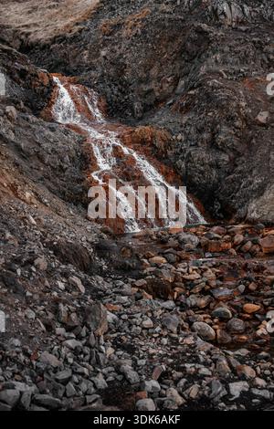 Vista di una cascata in Islanda Foto Stock
