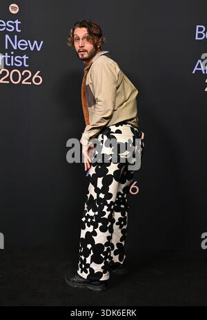 Los Angeles, Stati Uniti. 29 gennaio 2026. BBNO$ in arrivo al Best New Artist Party 2026 di Spotify tenutosi al Lot il 29 gennaio 2026 a Los Angeles, CA. © Tammie Arroyo/AFF-USA.com credito: AFF/Alamy Live News Foto Stock
