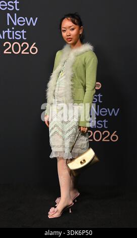 Los Angeles, Stati Uniti. 29 gennaio 2026. Griff arriva al 2026 Best New Artist Party di Spotify tenutosi al Lot il 29 gennaio 2026 a Los Angeles, CA. © Tammie Arroyo/AFF-USA.com credito: AFF/Alamy Live News Foto Stock