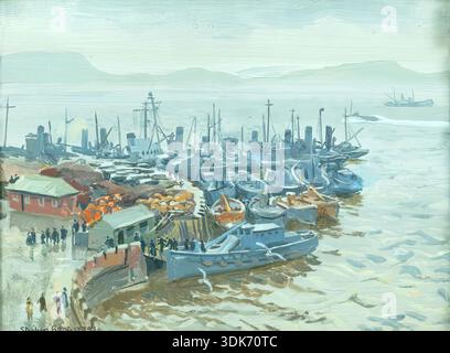The Boat Pool, Oban - Un Wet Day, 1943. Foto Stock