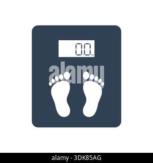 Icona della bilancia isolata su sfondo bianco Illustrazione Vettoriale