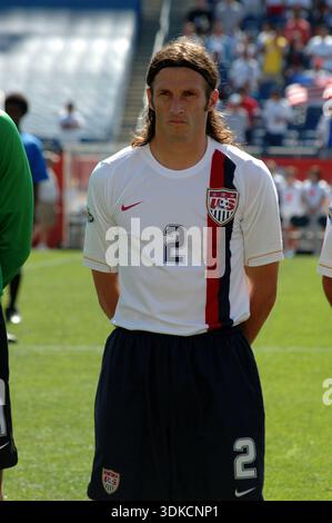 Foxboro USA 16 giugno 2007: CONCACAF Gold Cup quarti di finale USA vs Panama. Gli Stati Uniti vincono 2:1. Frankie Hejduk, internazionale DEGLI STATI UNITI Foto Stock