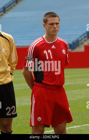 Foxboro USA 16 giugno 2007: CONCACAF Gold Cup quarti di finale Canada vs Guatemala la partita si conclude con una vittoria per 3:0 per i canadesi. aeroporto internazionale canadese Foto Stock