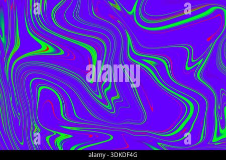 Sfondo astratto con motivi vorticosi di viola, verde e red..jpg Foto Stock