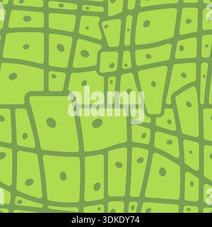 modello che rappresenta la struttura del tessuto cellulare vegetale sotto un microscopio. Texture biologica verde per concetti di botanica, scienza o ricerca di laboratorio. Mi Illustrazione Vettoriale