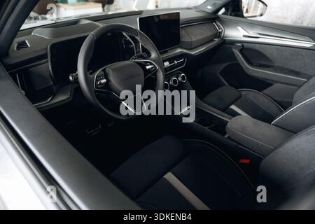 Interni della vettura moderna, vista ravvicinata. Foto Stock