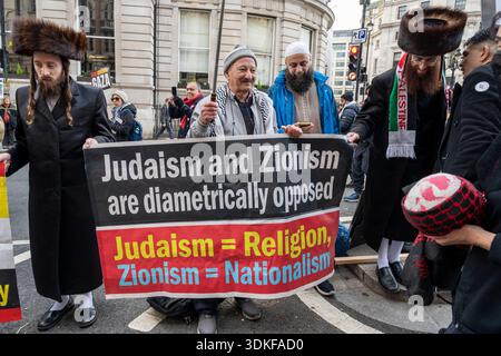 Londra, Regno Unito. 31 gennaio 2026. I manifestanti si radunano nel centro di Londra chiamando anche ebrei di Naturei Karta e musulmani. Foto Stock
