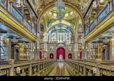 Interno della cattedrale copta celeste a Sharm el Sheik, 31 ottobre 2018 Foto Stock