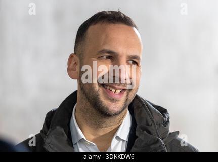 Londra, Regno Unito. 1 febbraio 2026. Zack Polanski, leader del Partito Verde, alla BBC per domenica con Laura Kuenssberg. Crediti: Mark Thomas/Alamy Live News Foto Stock