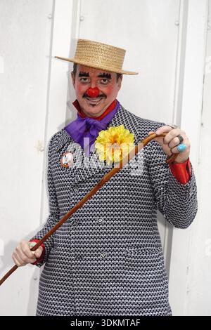 Londra, Regno Unito. 1° febbraio 2026. Crediti: Damiano Sinclair, Clowns Grimaldi, 1 febbraio 2026, Londra, Regno Unito, 80° servizio annuale Grimaldi, Haggerston, Clowns, commemorazione annuale Credit: Damiano Sinclair/Alamy Live News Foto Stock