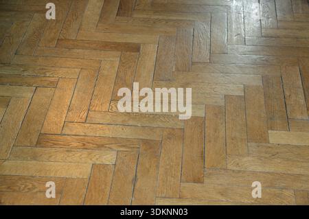 Pavimenti in parquet, parquet, pavimento, motivo a spina di pesce, pavimento, legno, pavimento in legno Foto Stock