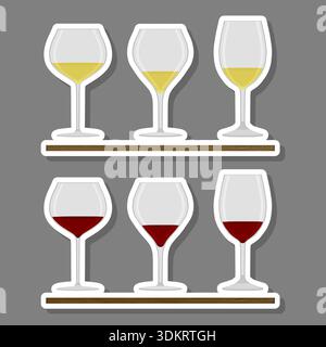 illustrazione sul tema vari vini naturali dolci e gustosi Illustrazione Vettoriale