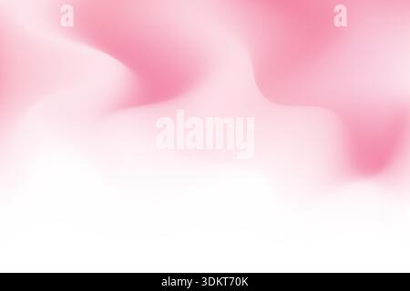 Sfondo sfumato rosa pastello. Colore rosa astratto pastello a gradazione ondulata. Ondulazione in mesh sfumata liscia nei toni rosa sakura. Vettore Illustrazione Vettoriale
