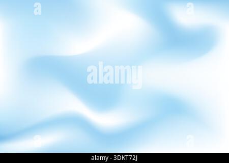 Sfondo blu morbido dell'onda gradiente. Striscione pastello del cielo sfocato. Struttura a maglie azzurre per sito Web, poster, presentazione, landing page Illustrazione Vettoriale