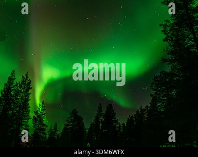 i lumi del nord nel cielo Foto Stock