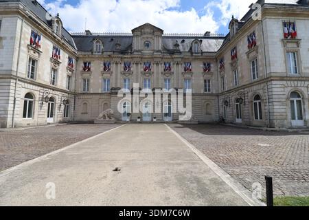 La prefettura dell'Aube, vue de l'extérieur, ville de Troyes, département de l'Aube, Francia Foto Stock