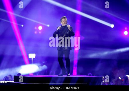 Il cantante Thomas Anders nello show televisivo "SchlagerChampions 2026 - The Big Festival of the Best" al Velodrom. Berlino, 01/10/2026 Foto Stock