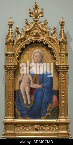 Madonna dell'umiltà (Madonna dell'umilta) di Jacopo Bellini, 1440 ca. Museo Poldi Pezzoli, Milano, Italia. Tempera del primo Rinascimento su tavola con Gothi Foto Stock