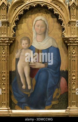 Madonna dell'umiltà (Madonna dell'umilta) di Jacopo Bellini, 1440 ca. Museo Poldi Pezzoli, Milano, Italia. Tempera del primo Rinascimento su tavola con Gothi Foto Stock