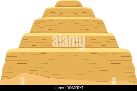 Una piramide fatta di arenaria Illustrazione Vettoriale