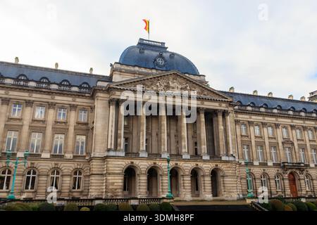 Facciata del Palazzo reale di Bruxelles, Belgio Foto Stock