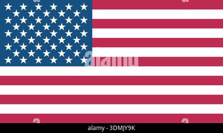 Sfondo della bandiera degli Stati Uniti d'America, illustrazione vettoriale della bandiera degli Stati Uniti, 4 luglio, giorno dell'indipendenza degli Stati Uniti d'America Illustrazione Vettoriale