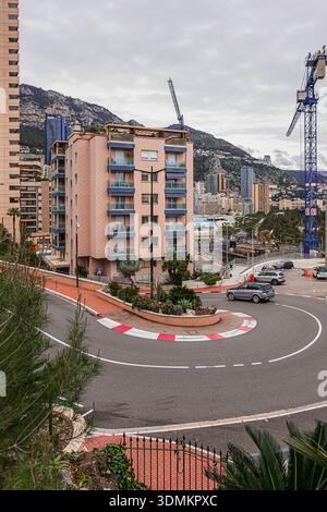 L'iconica curva del Fairmont a Monte Carlo Foto Stock