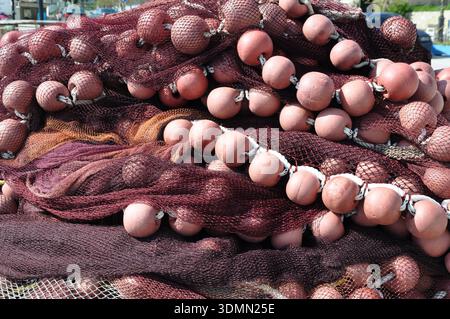 reti di pescherecci Foto Stock