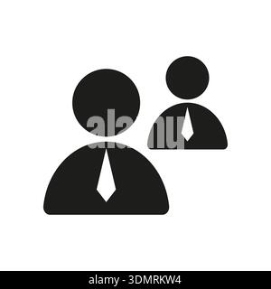 Icona del team aziendale. Simbolo del personale dell'azienda. Professionisti Vector. Figura della partnership aziendale. EPS 10. Illustrazione Vettoriale