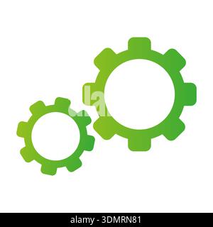 Icona Impostazioni di sistema. Vettore di processo meccanico. Simbolo dell'attrezzatura tecnica. Sistemi di utensili tecnici professionali. Illustrazione Vettoriale