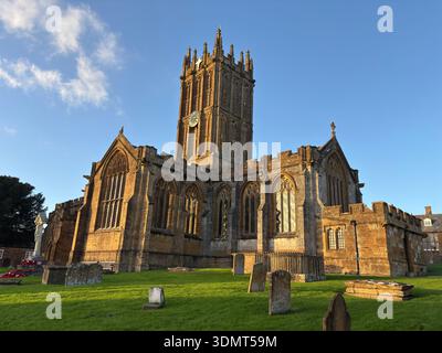 St Mary's Church Ilminster Somerset Inghilterra, dicembre inverno 2025 Foto Stock