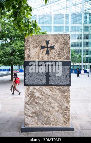 MALTA SIEGE MEMORIAL by All Hallows by the Tower, Londra Foto Stock