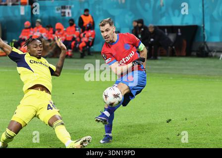 Bucarest, Romania, 29 gennaio 2026, partita di calcio UEFA Europa League tra FCSB e Fenerbahce, accredita Angelescu Dimitrie. Foto Stock